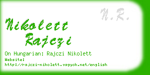 nikolett rajczi business card